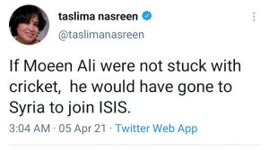 Taslima Nasreen Tweet