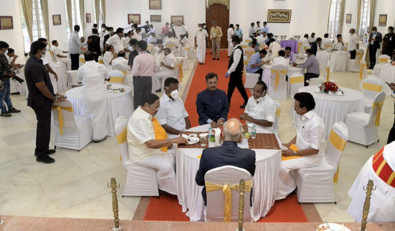Many dignitaries attended MK Stalin's oath-taking ceremony. (Picture Credit: Twitter/@algodaddy)
