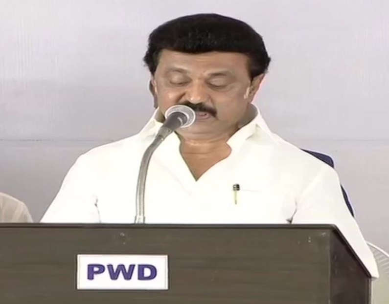 MK Stalin takes oath as Tamil Nadu Chief Minister. (Picture Credit: ANI)